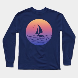 Sailboat During Sunset Long Sleeve T-Shirt